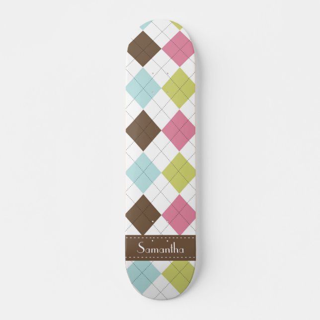 Jacquard Diamond Stitch Old School Skateboard (Devant)