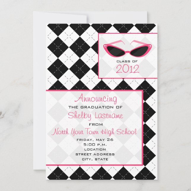 Jacquard et lunettes de soleil 2012 Faire-part de  (Devant)