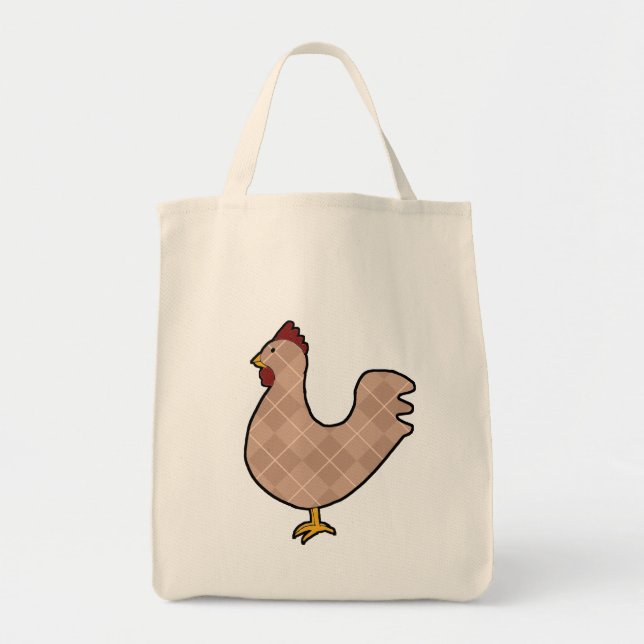 Jacquard Folk Art Rooster Sac fourre-tout (Devant)