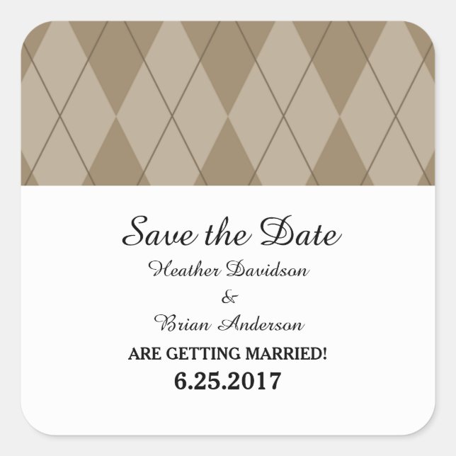 Jacquard Mocha Enregistrer les stickers Date (Devant)