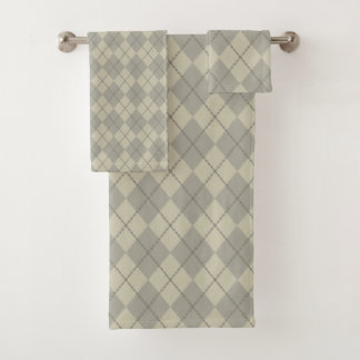 Jacquard Retro Gris Serviettes Set Cadeau