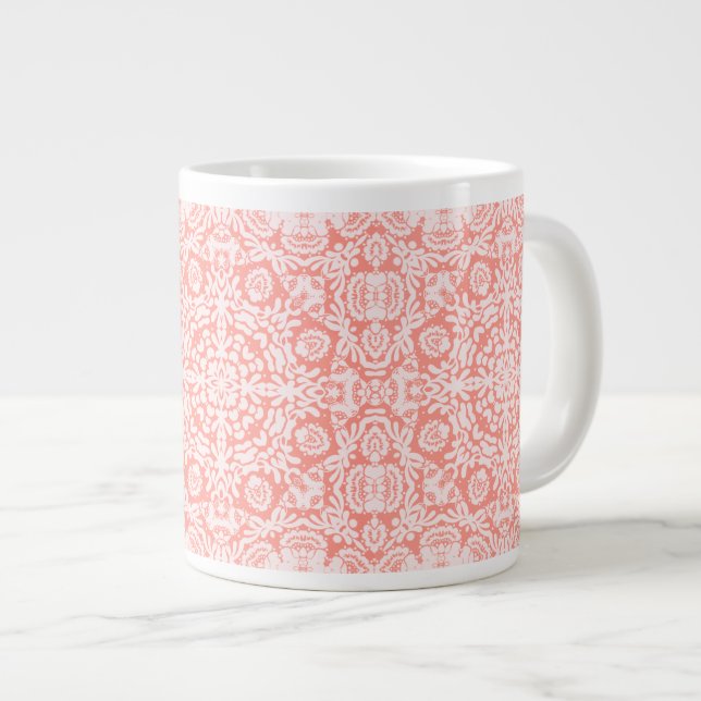 Jacquard rose Conception Jumbo Mug (Devant droit)