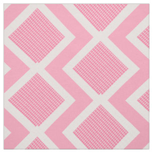 Jacquard rose et blanc Imprimer tissu Chevron