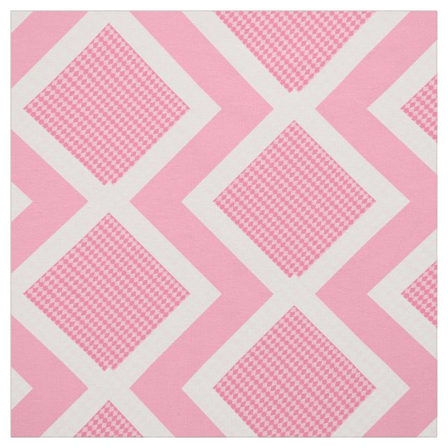 Jacquard rose et blanc Imprimer tissu Chevron (Échantillon)