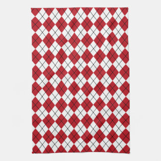 Jacquard rouge rétro serviette de cuisine cadeau