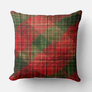 Jacquard rustique Coussin de Noël - Rouge & Vert