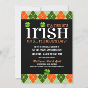 Jacquard St. Patricks Day Party Invitations