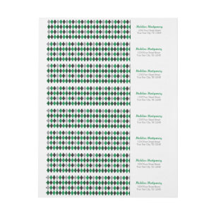 Jacquard vert envelopper autour Étiquette