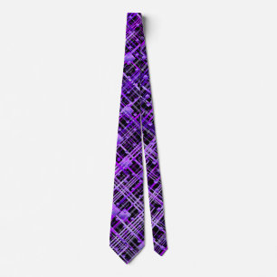 Jacquard violet sur Cravate noire