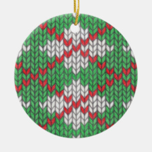 Jacquard XMAS KNIT Cercle en céramique ornement