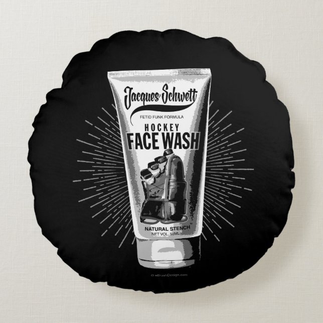 Jacques Schwett Hockey Face Wash Coussin Rond (Devant)