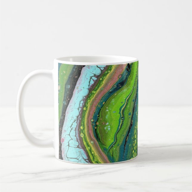 Jada 3 Crazy Green Mug Abstrait (Gauche)