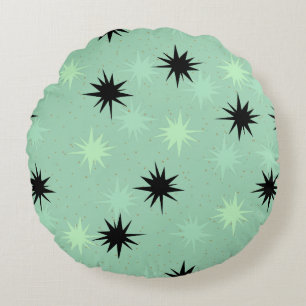 Jade atomique et coussin rond en bon état de