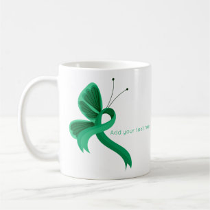 Jade Awareness Ribbon Papillon de café Mug