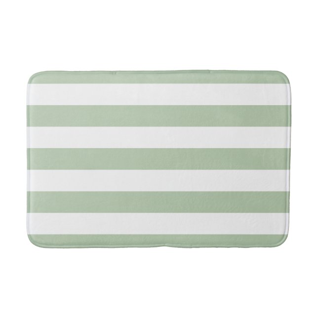 Jade Grayed et tapis de bain rayé blanc (Devant)
