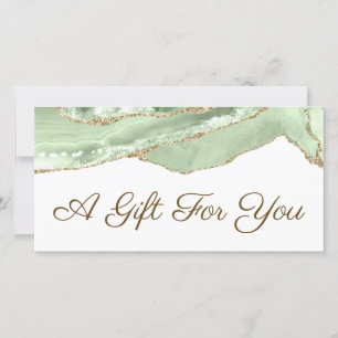 Jade Green agate certificat cadeau