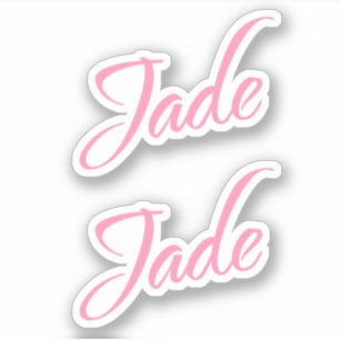 Jade Nom décoratif en rose x2 Sticker