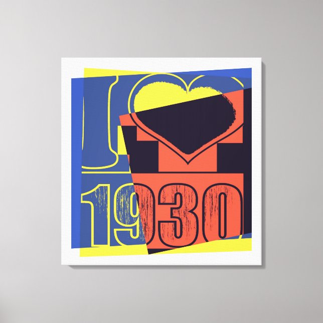 J'adore 1930 - Toile enveloppée d'art Pop (Recto)