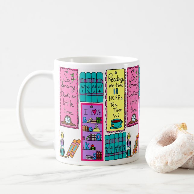J'adore Books Mug (Avec donut)