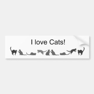 J'adore Cats bumper sticker