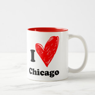 J'adore Chicago Coffee Mug à deux tons