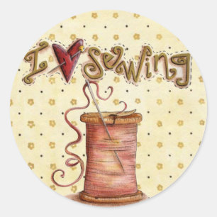 J'adore coudre autocollant