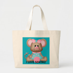 J'adore coudre le sac fourre-tout de souris