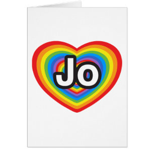 J'adore Jo. Je t'aime Jo. Cœur