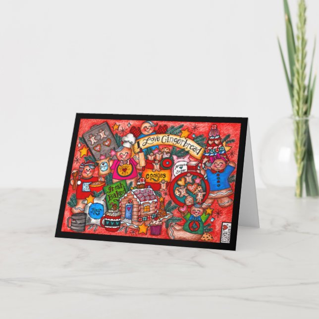 J'adore la carte Gingerbread (Devant)
