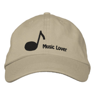 J'adore la casquette brodée de musique