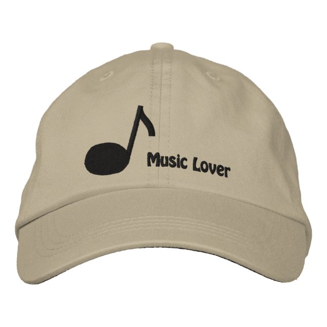 J'adore la casquette brodée de musique (Devant)