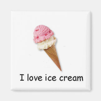 J'adore la crème glacée Double Dip Cone Magnet