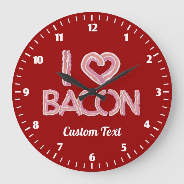 J'adore la Horloge Ronde au Bacon (Recto)
