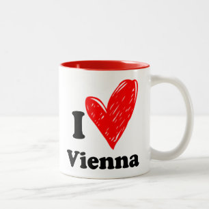 J'adore la Mug à café biton de Vienne