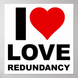 J'adore la redondance Affiche drôle