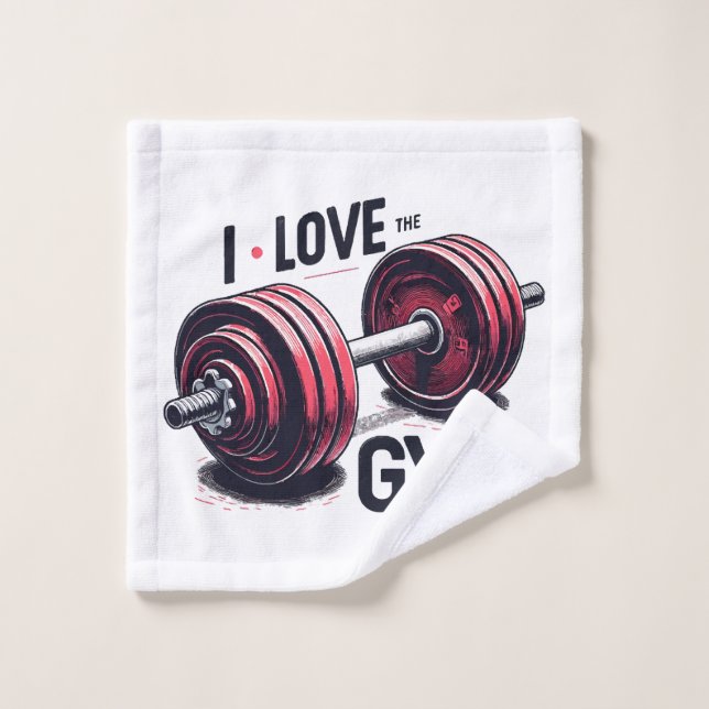 J'adore la salle de sport (Gant de toilette)