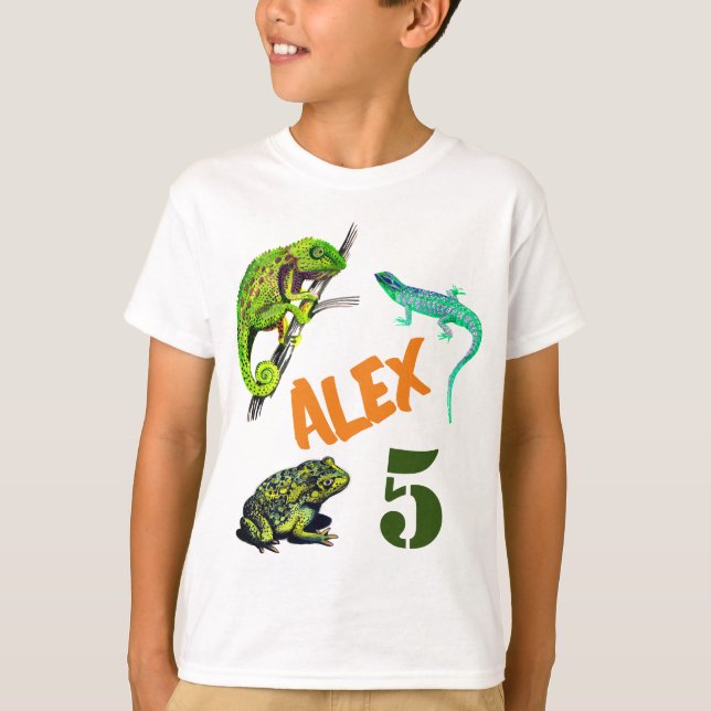 J'adore l'anniversaire des reptiles ! T-shirt (Devant)