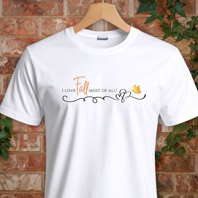 J'adore l'automne plus que tout ! T-shirt (Créateur téléchargé)