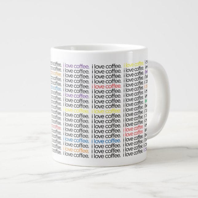 j'adore le café.  Mug - taille JUMBO (Devant droit)