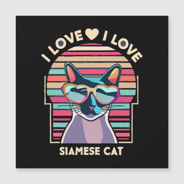 J'adore le chat siamois (Devant)