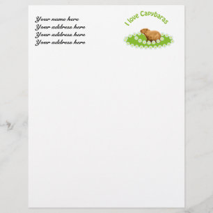 J'adore le papier à en-tête personnalisé des Capyb