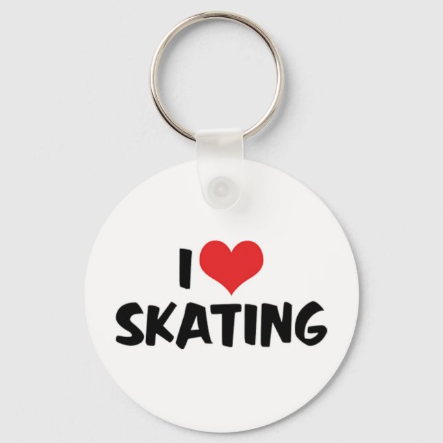 J'adore le porte-clés de patinage (Recto)