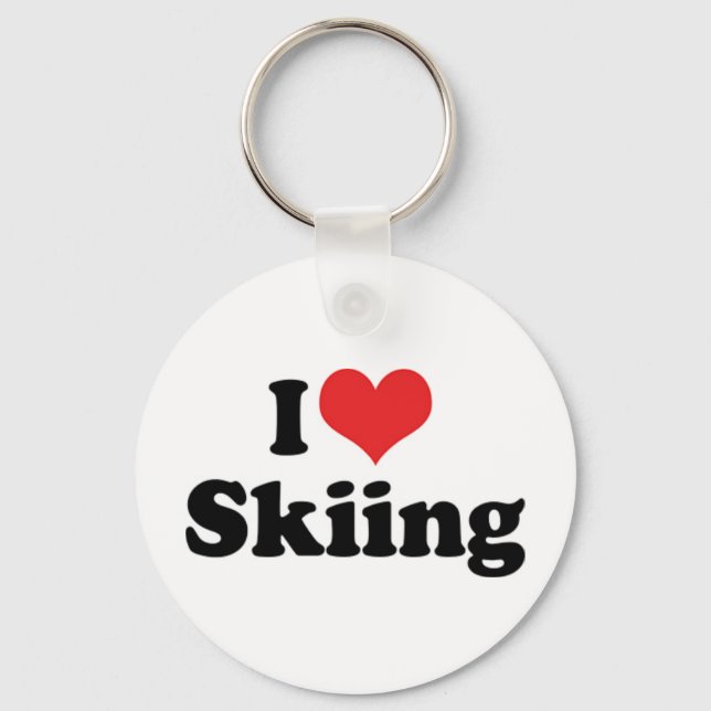 J'adore le porte-clés de ski (Recto)