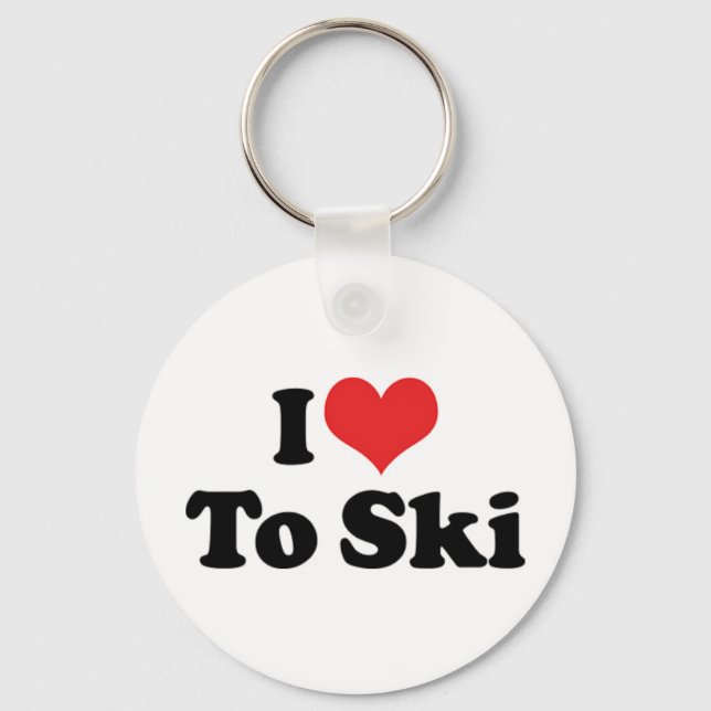 J'adore le porte-clés de ski (Recto)