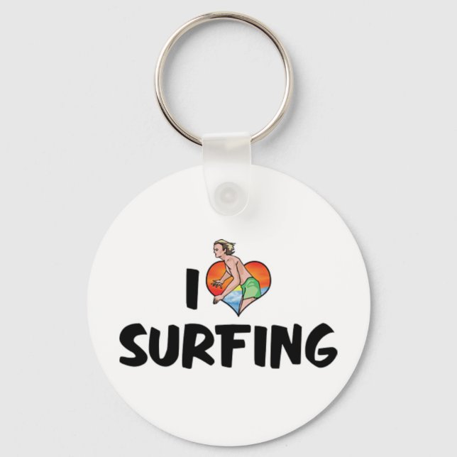 J'adore le porte-clés Surfing (Recto)