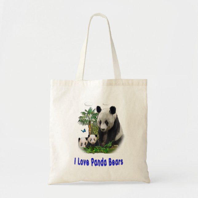 J'adore le sac fourre-tout pandas (Devant)