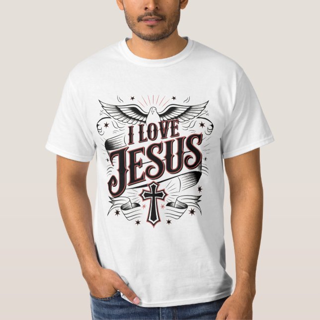 J'adore le T-shirt de Jésus (Devant)