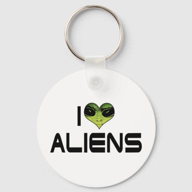 J'adore les Aliens Porte-clés (Recto)