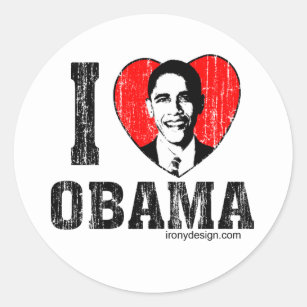 J'adore les autocollants d'Obama