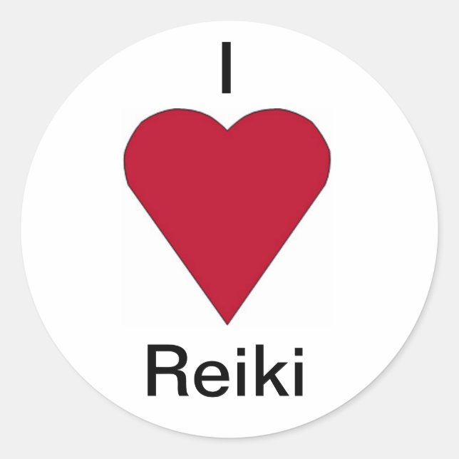 J'adore les autocollants Reiki (Devant)